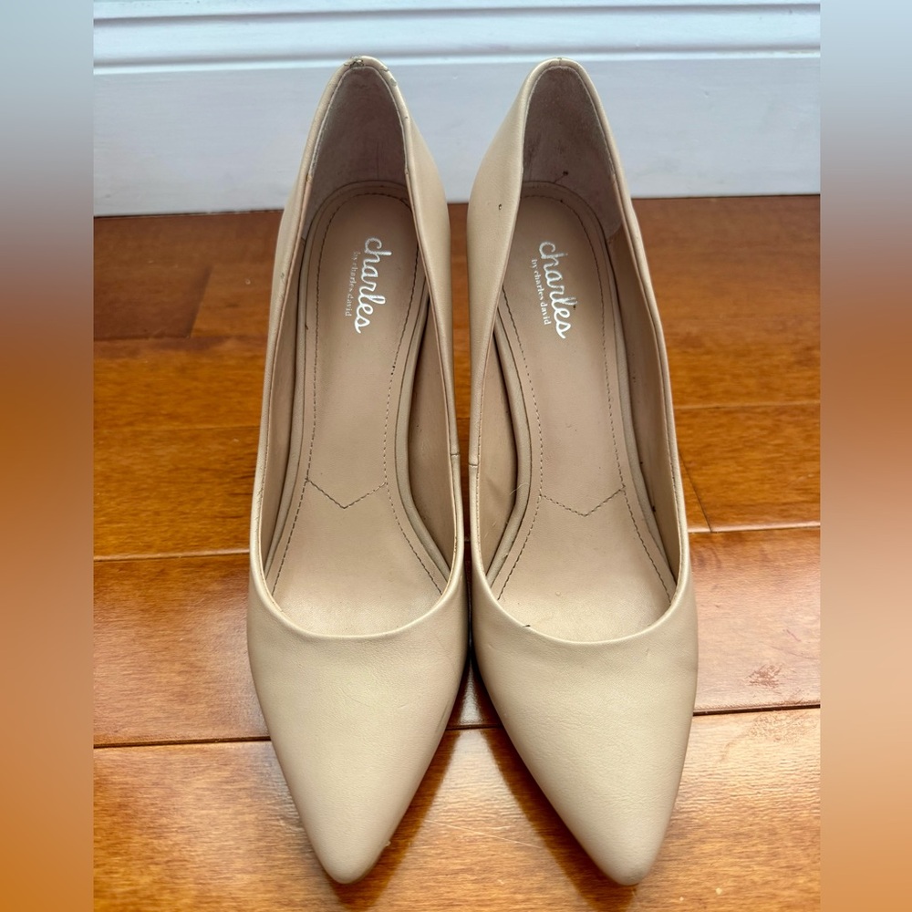 Charles by Charles David Nude Stiletto Pumps Size 8M Classic High Heels - Picture 2 of 8